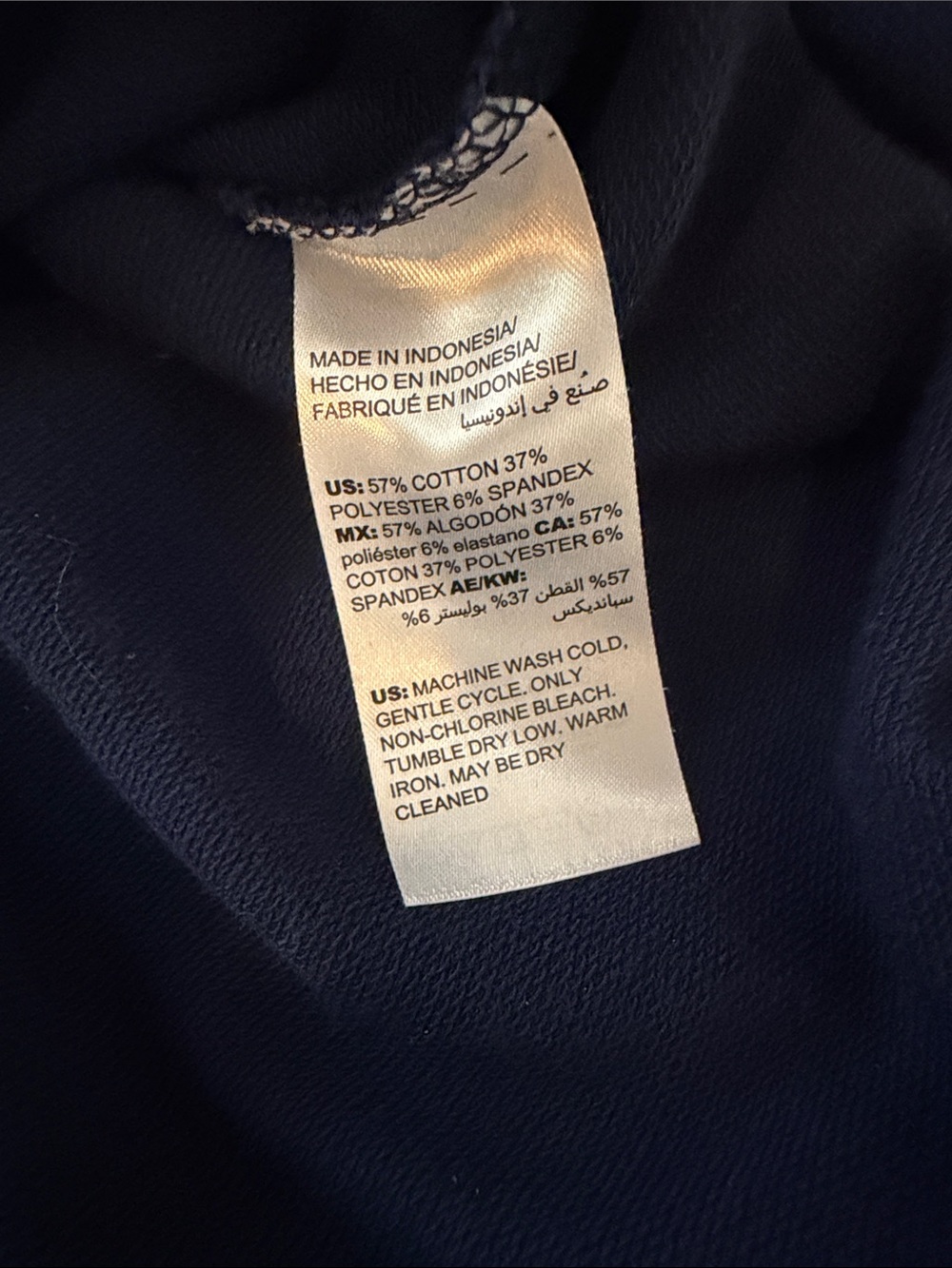 Women's V-Neck Long Sleeve Top in Deep Blue Size 1 - Picture 9 of 10
